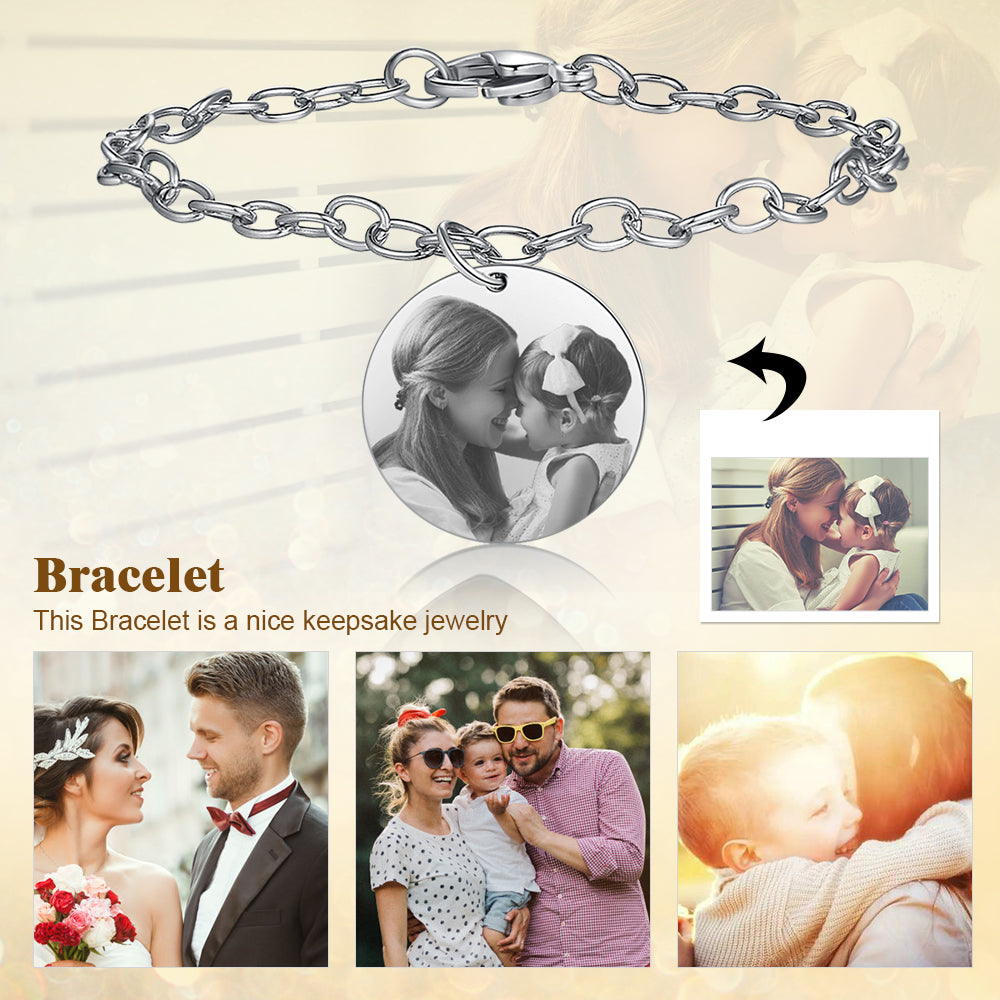 round photo bracelet