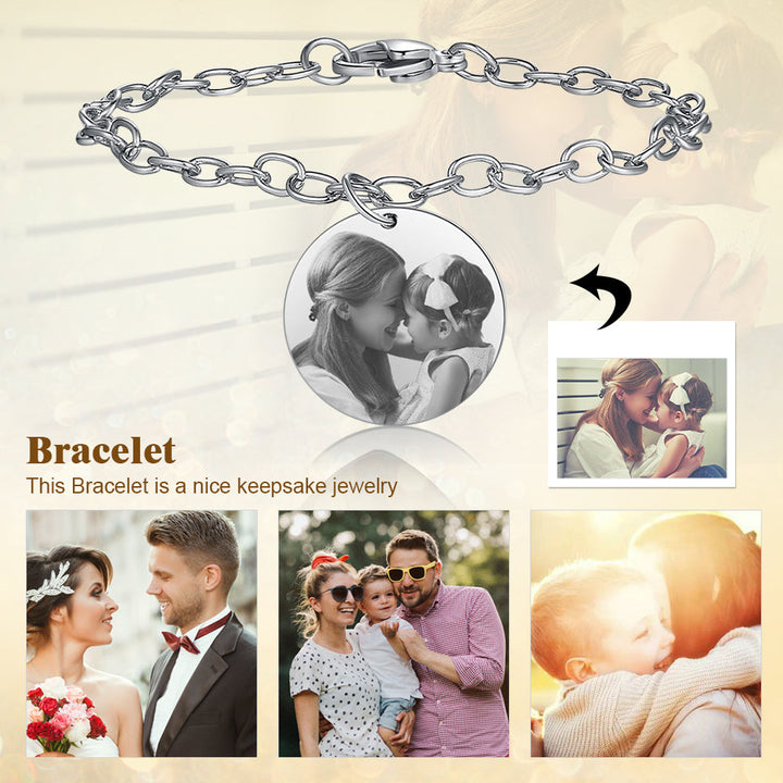 round photo bracelet