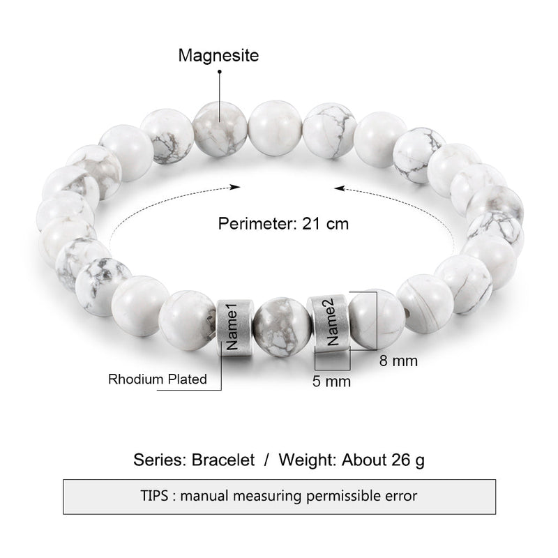 Brand New Magnesite Chakra White Bracelet