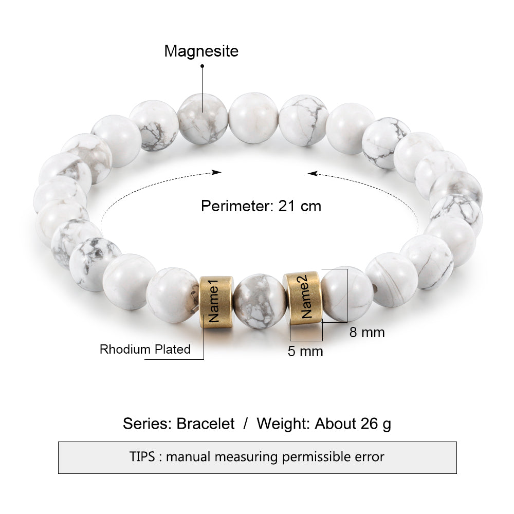 Brand New Magnesite Chakra White Bracelet