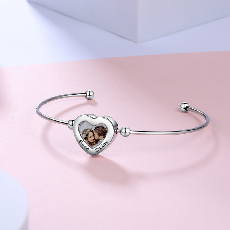 heart photo bracelet 