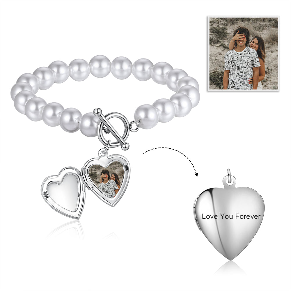 purple heart photo bracelet