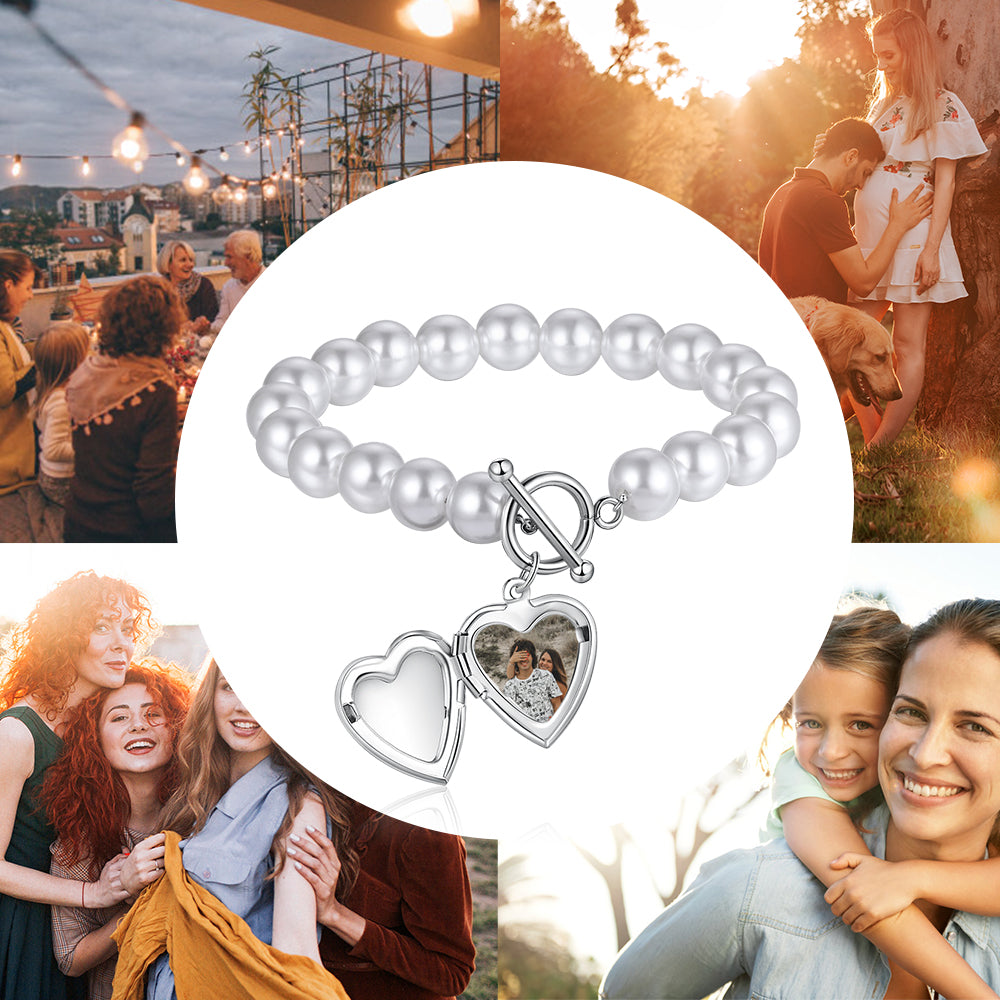 purple photo bracelet