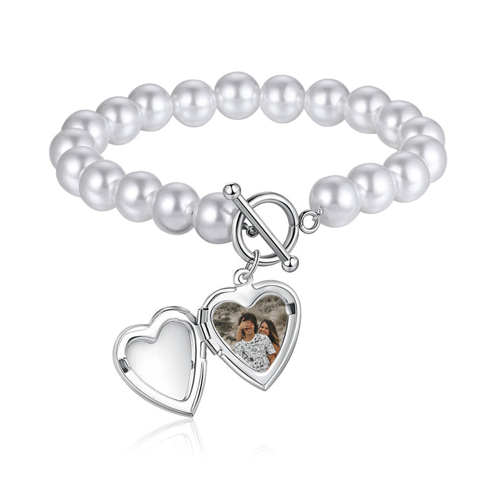 Pearl Photo bracelet for her