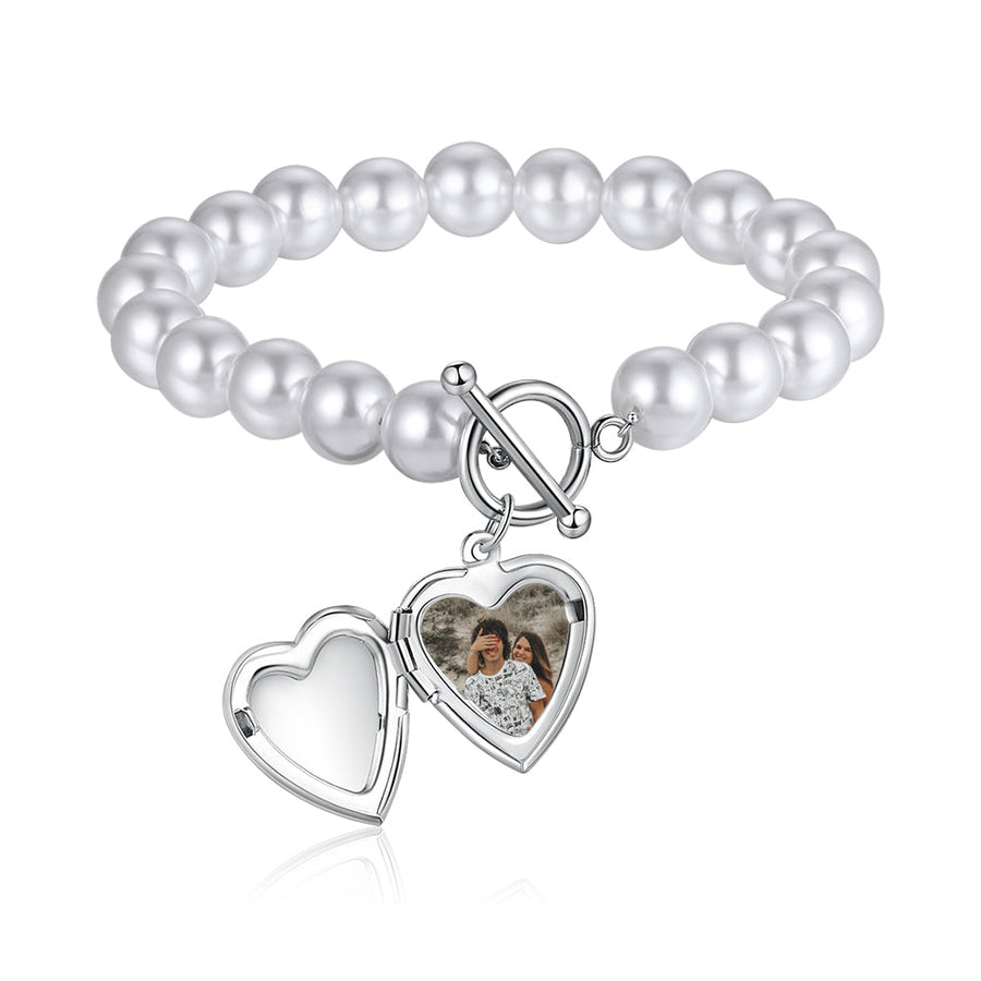 Pearl Photo bracelet for her