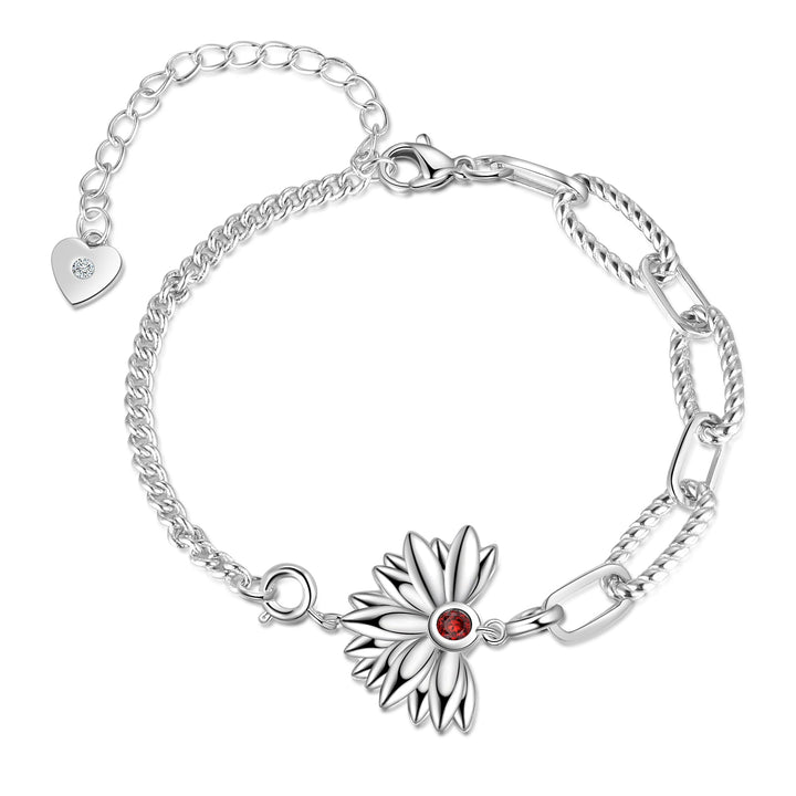 Personalized Sunflower Bracelet-Exclusive Family Name Bracelet