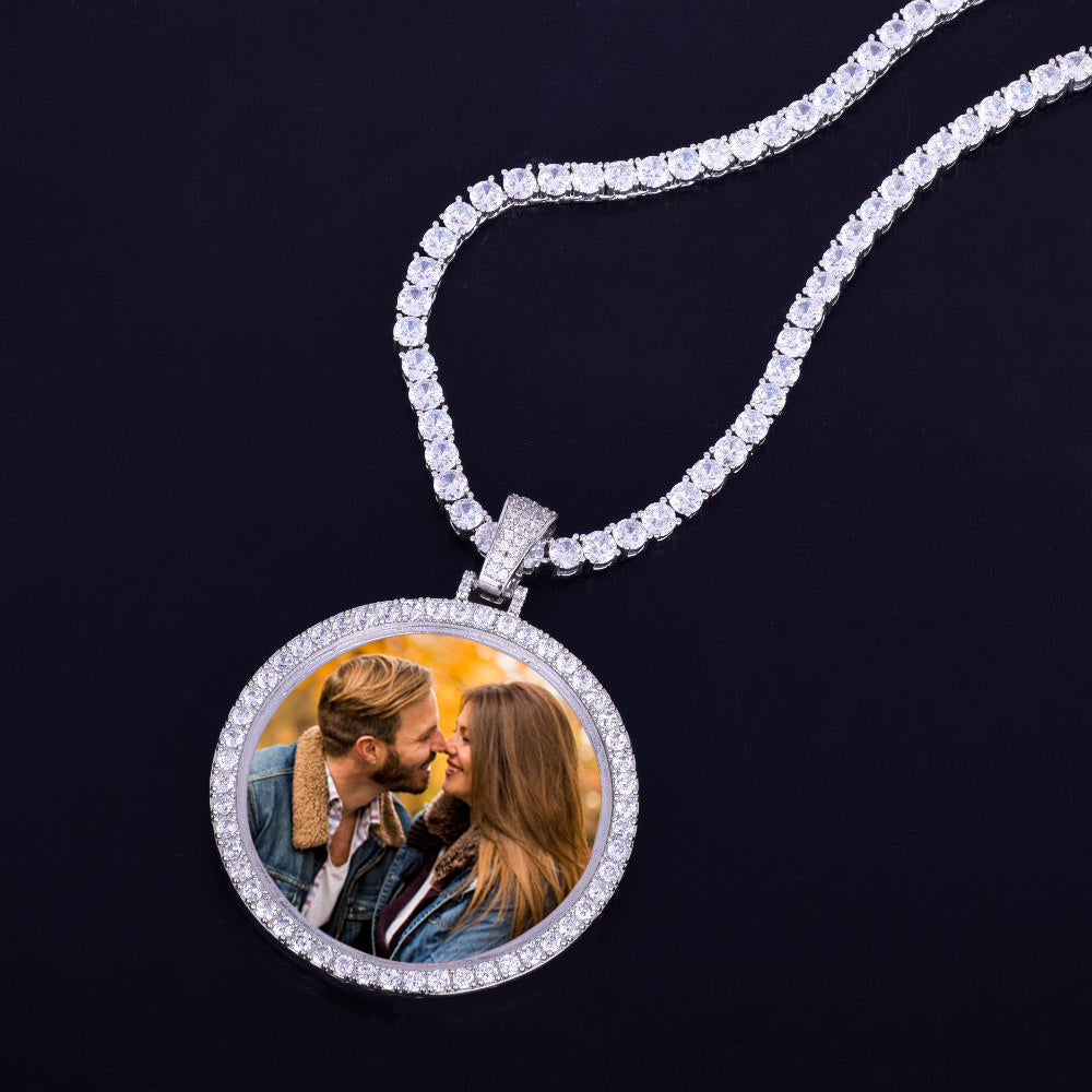 Personalized Photo Medallions Necklace Christmas Gifts For Boyfriend