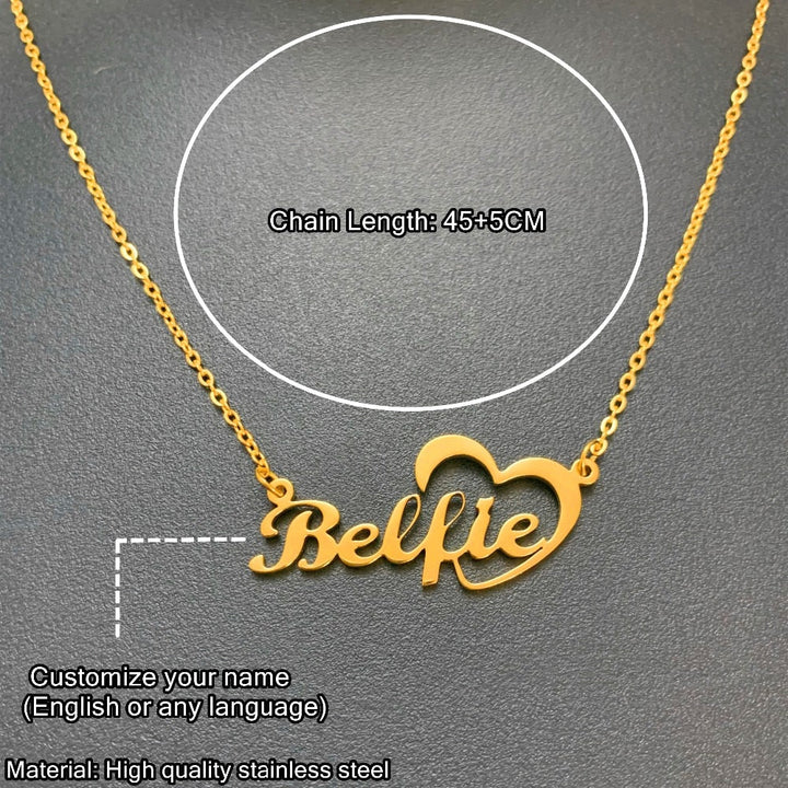 Personalized Heart Name Necklace