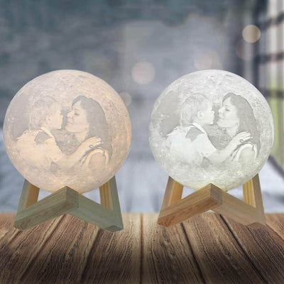 Custom 3D Photo Moon Lamp Night Light Christmas Gift For Daughter From Dad