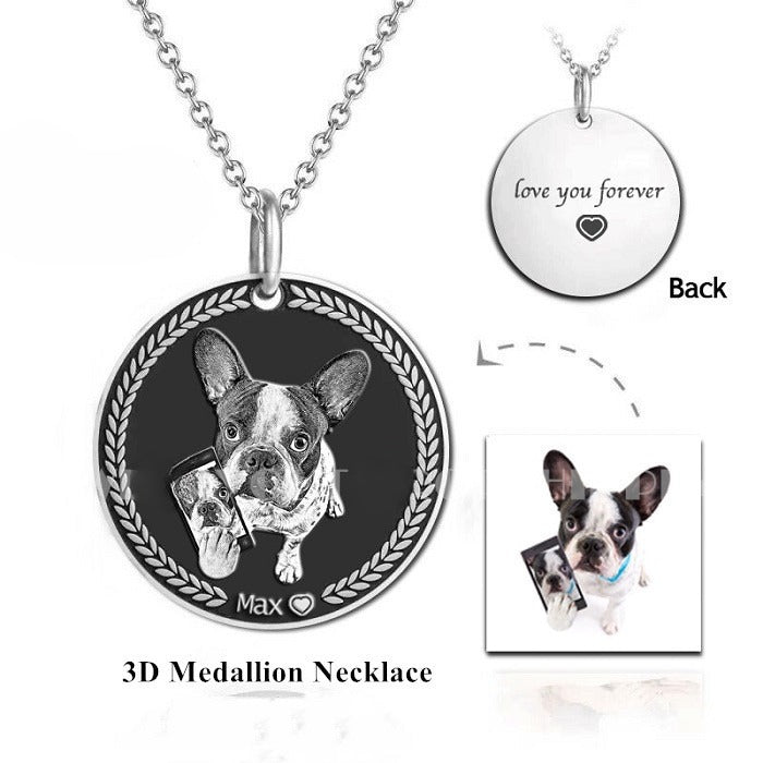 Personalized Pet Jewelry-Pet Photo Necklace-Custom Pet Necklace