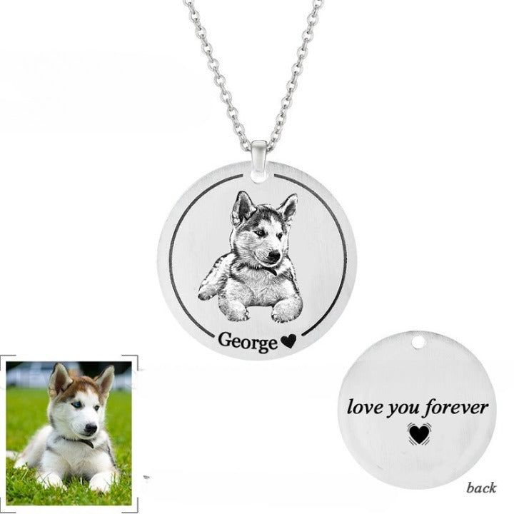 Personalized Pet Jewelry-Pet Photo Necklace-Custom Pet Necklace