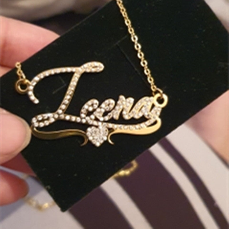 Personalized Stainless Custom Name Necklaces -Pendant Letters Necklace for Women
