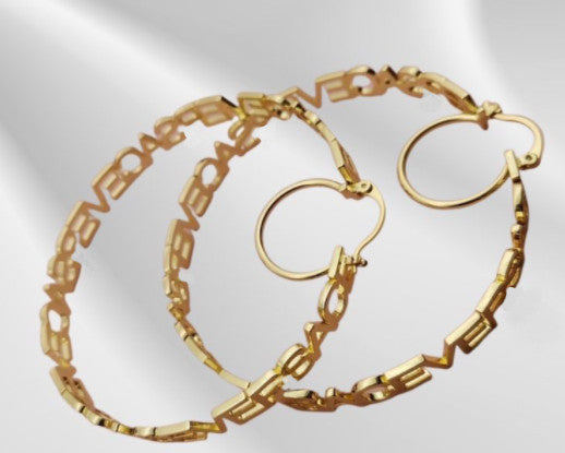 Custom Name Hoop Earrings- Name Hoop Earring