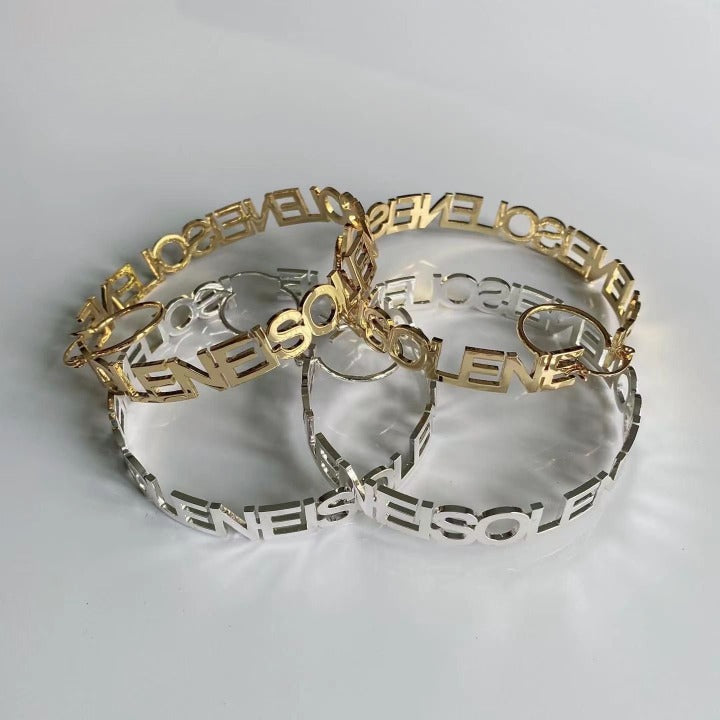 Custom Name Hoop Earrings- Name Hoop Earring