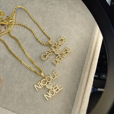 Couple Necklaces-Couple Name Necklace-Custom Name Necklace