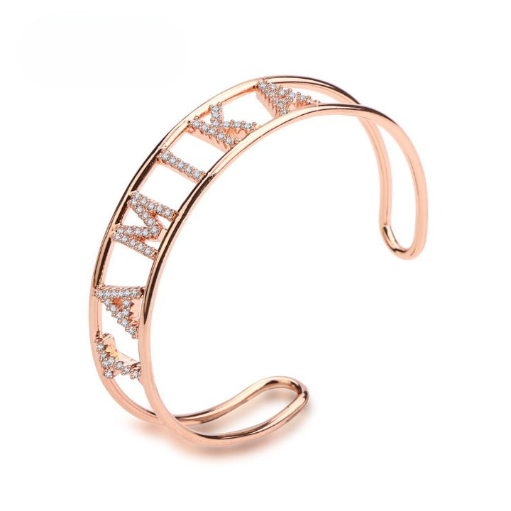 Rhinestone Custom Name Bracelets- Cute Bracelet Gift For Her- Bracelet For Graduation Gift