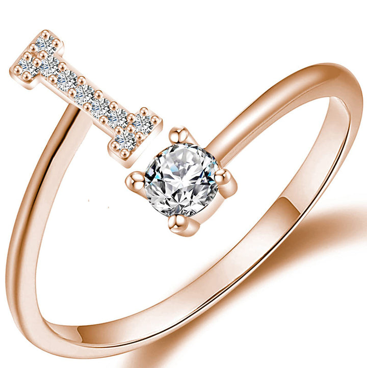 Iced Initial Ring - Engraved Giftsly