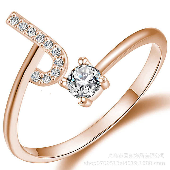 Iced Initial Ring - Engraved Giftsly
