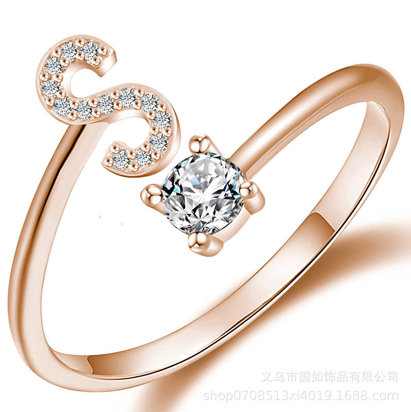 Iced Initial Ring - Engraved Giftsly