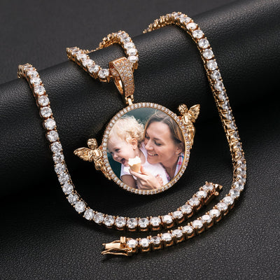 Custom Pendant With Picture-Angel Necklace