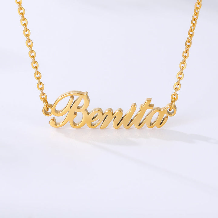 14k Gold Plated Personalized Name Necklace with Butterfly- Best Gift For Her