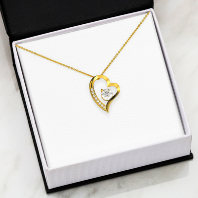 LOVE Forever Heart Necklace With Remembrance Piece Message Card