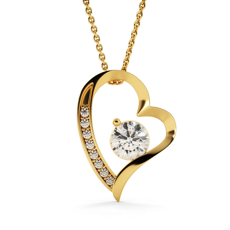 LOVE Forever Heart Necklace With Remembrance Piece Message Card