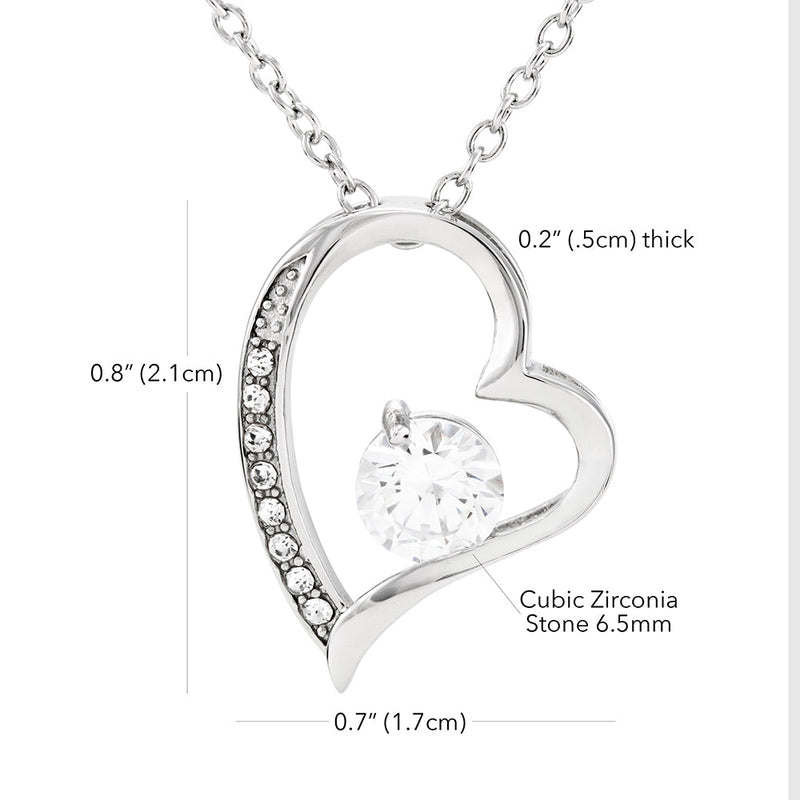 Beautiful Cubic Zirconia LOVE Necklace With Husband To Wife "Together We Are Everything" Message Card