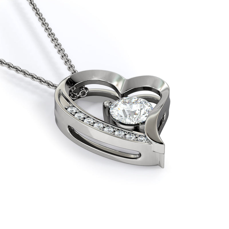 LOVE Forever Heart Necklace With Remembrance Piece Message Card