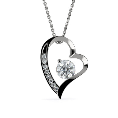 LOVE Forever Heart Necklace With Mom To Daughter Forever Message Card