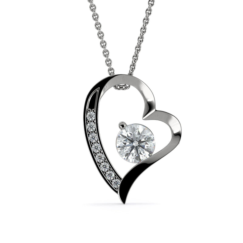 LOVE Forever Heart Necklace With Remembrance Piece Message Card