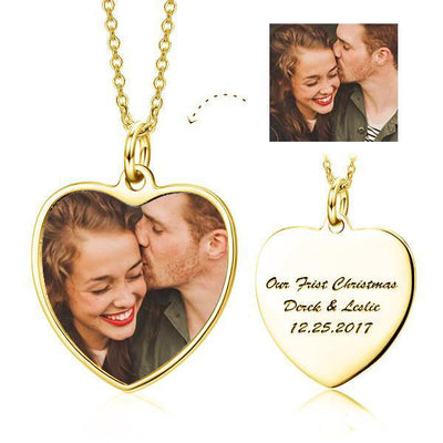 Personalized Heart Photo Necklace-Keepsake Gifts- Gifts for Wife