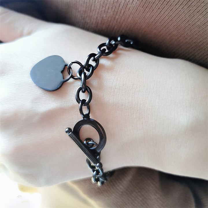 Personalized Bracelets-Photo Charm Bracelet-Name Engraved Bracelet-Stainless Steel Bracelet