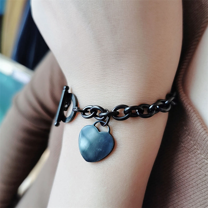 Personalized Bracelets-Photo Charm Bracelet-Name Engraved Bracelet-Stainless Steel Bracelet