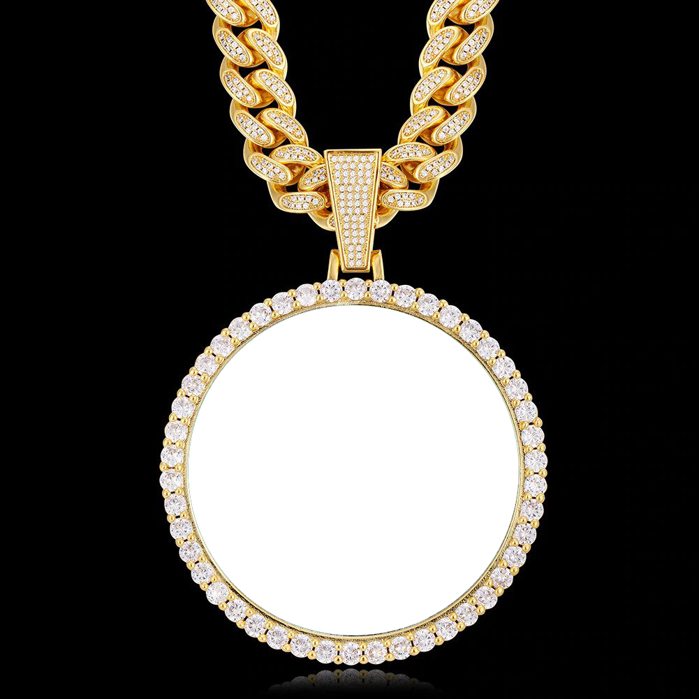 12MM Cuban Chain Personalized Photo Necklace- Best Necklace For Men