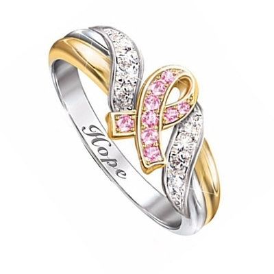 Pink Ribbon Ring- Breast Cancer Awareness Gift