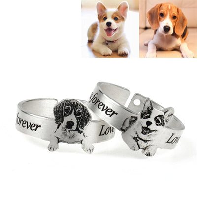 Personalized Pet Ring - Cat Memorial Jewelry Personalized Pet Ring