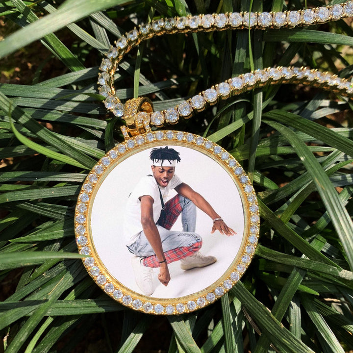 14k Gold Plated Personalized Memorial Necklace With Picture