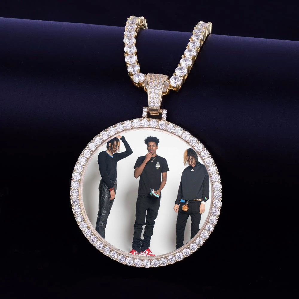 14k Gold Plated Personalized Memorial Necklace With Picture