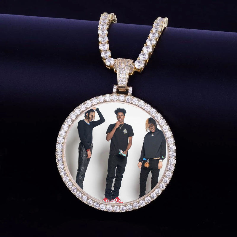 14k Gold Plated Personalized Memorial Necklace With Picture