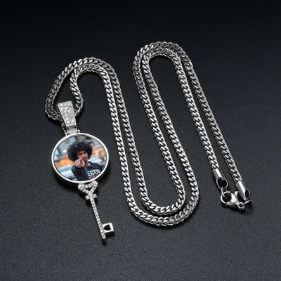 Key Shaped Picture Necklace