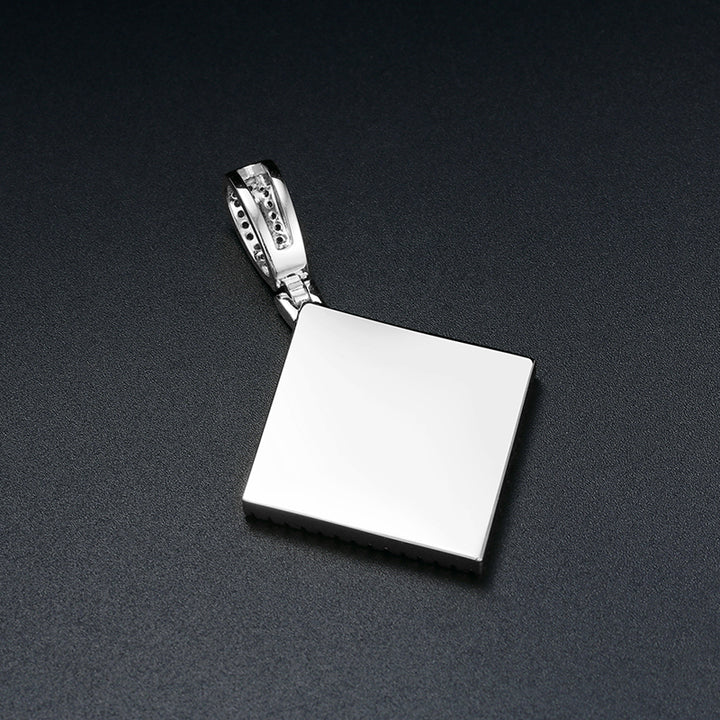 Square Pendant Necklace- Personalized Necklace With Picture Inside