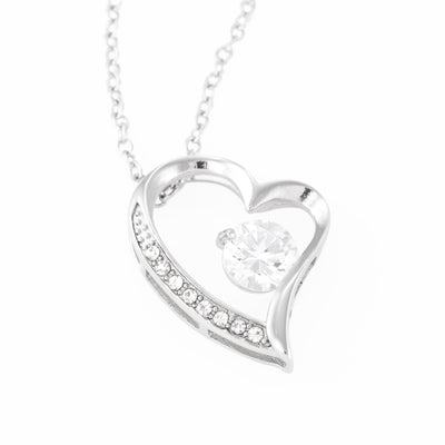 Beautiful Cubic Zirconia LOVE Necklace With Husband To Wife "Together We Are Everything" Message Card