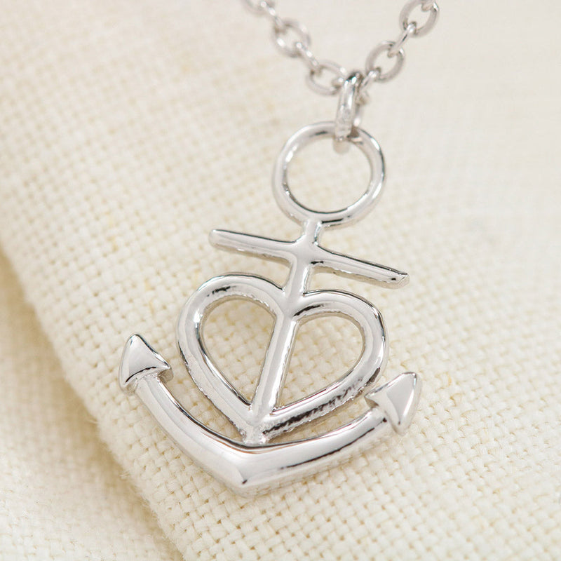 Beautiful Anchor Heart Necklace With Mom To Daughter "Always Have Me" Message Card