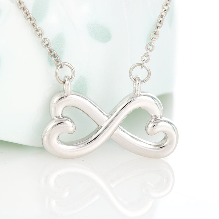 Gifts For Mom Infinity Heart Necklace With Adorable I Love You Message Card