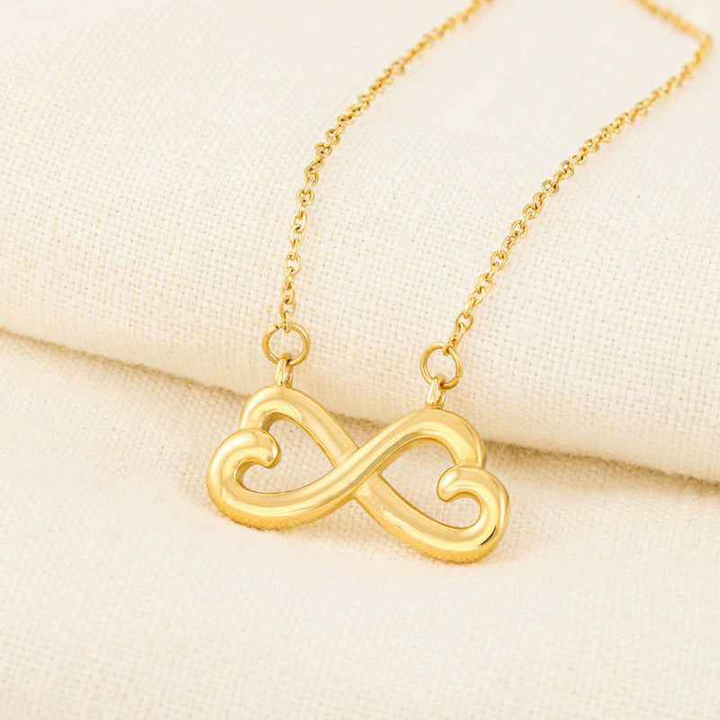 Gifts For Mom Infinity Heart Necklace With Adorable I Love You Message Card