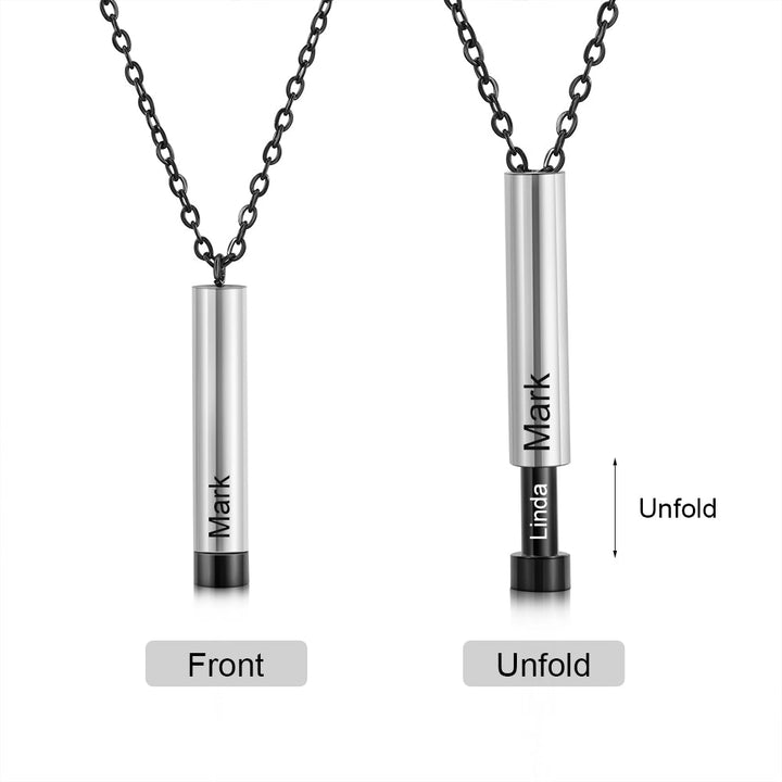 Brand New Custom Vertical Bar Name Necklace - Vertical Bar Couple Name Necklace