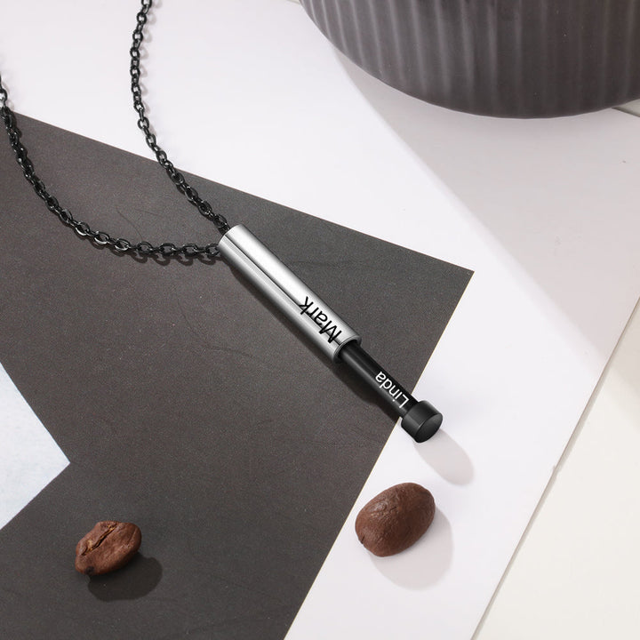 Brand New Custom Vertical Bar Name Necklace - Vertical Bar Couple Name Necklace