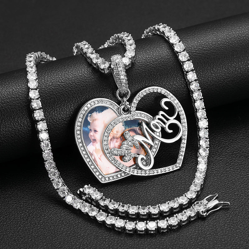 Necklace For Mom-Mom Necklaces-Birthday Gifts For Mom-Moissanite Pendant Necklace