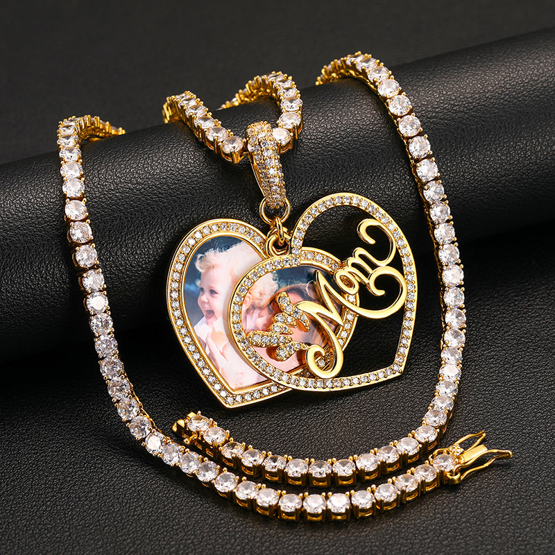 Necklace For Mom-Mom Necklaces-Birthday Gifts For Mom-Moissanite Pendant Necklace